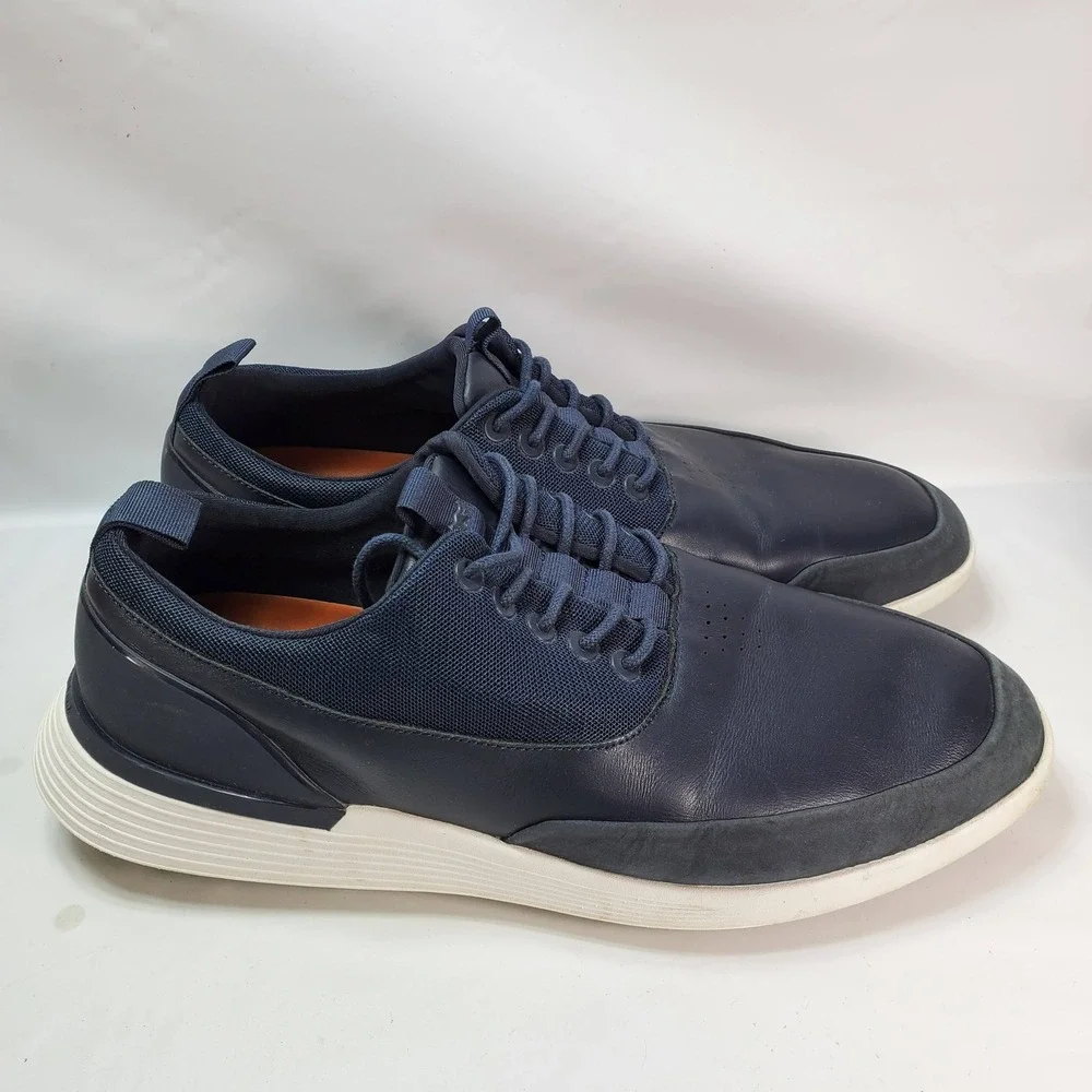 Wolf & Shepherd Crossover Golf Shoes Mens 12 Navy Blue Spikeless Leather Hybrid‎